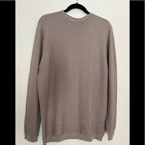 NWT Emporio Armani Men’s Sweater, Ribbed Texture, Light Chocolate Color, 3XL - Picture 10 of 12